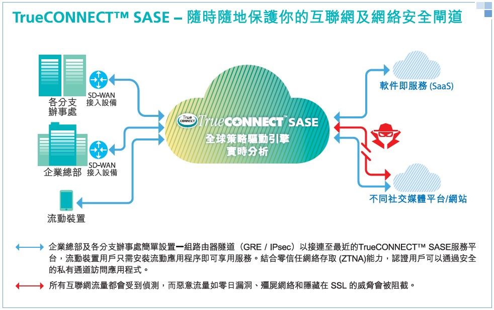 TrueCONNECT™ SASE Network Diagram 